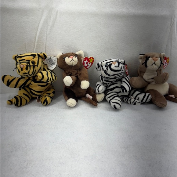 Ty Other - Ty Stuffed Animal Set of 4: Stripes, Pounce, Blizzard, & Canyon